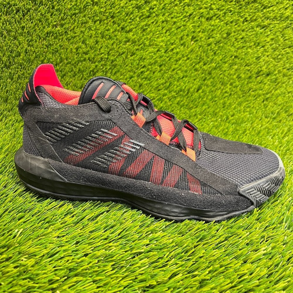 Adidas Dame 6 Boys Size‎ 7Y Black Pink Green Running Basketball Shoes Sneakers